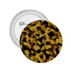 Black Yellow Brown Camouflage Pattern 2 25  Buttons by SpinnyChairDesigns