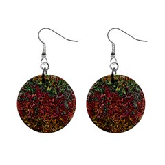 Stylish Fall Colors Camouflage Mini Button Earrings by SpinnyChairDesigns