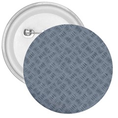 Grey Diamond Plate Metal Texture 3  Buttons by SpinnyChairDesigns