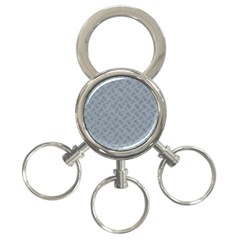 Grey Diamond Plate Metal Texture 3-ring Key Chain by SpinnyChairDesigns