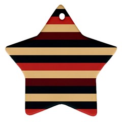 Seventies Stripes Star Ornament (two Sides) by tmsartbazaar