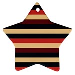 Seventies Stripes Star Ornament (Two Sides) Front