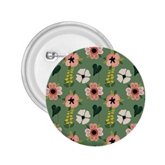 Flower Green Pink Pattern Floral 2 25  Buttons by Alisyart