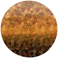 Fall Leaves Gradient Small Wooden Puzzle Round by Abe731
