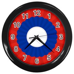 National Cockade Of Usa  Wall Clock (black) by abbeyz71