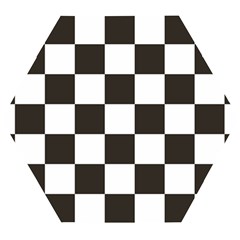 Chequered Flag Wooden Puzzle Hexagon by abbeyz71