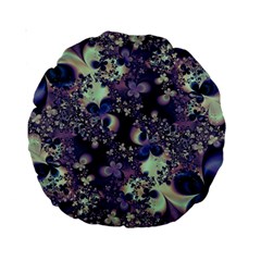 Abstract Floral Art Print Standard 15  Premium Round Cushions by SpinnyChairDesigns