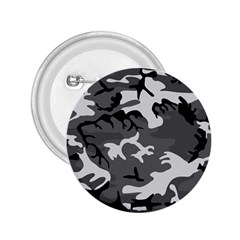 Army Winter Camo, Camouflage Pattern, Grey, Black 2 25  Buttons by Casemiro
