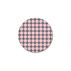 Retro Pink And Grey Pattern Golf Ball Marker (10 Pack) by MooMoosMumma