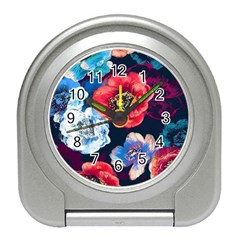 Flowers Pattern Travel Alarm Clock by Sparkle