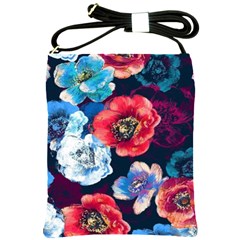Flowers Pattern Shoulder Sling Bag by Sparkle