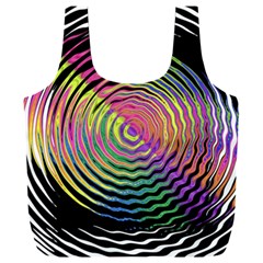 Rainbowwaves Full Print Recycle Bag (xxxl) by Sparkle