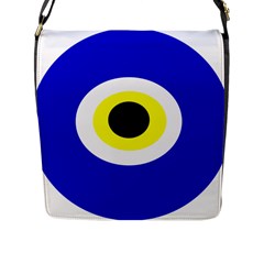 Evil Eye Flap Closure Messenger Bag (l) by abbeyz71
