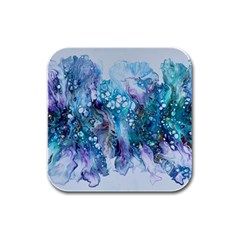 Sea Anemone Rubber Square Coaster (4 Pack)  by CKArtCreations