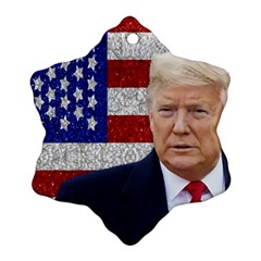 Trump President Sticker Design Ornament (snowflake) by dflcprintsclothing