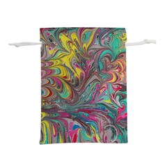 Abstract Marbling Lightweight Drawstring Pouch (m) by kaleidomarblingart