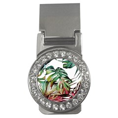 Watercolor Monstera Leaves Money Clips (cz)  by goljakoff