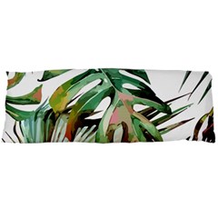 Watercolor Monstera Leaves Body Pillow Case Dakimakura (two Sides) by goljakoff