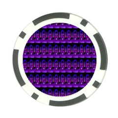 Violet Retro Poker Chip Card Guard by Sparkle
