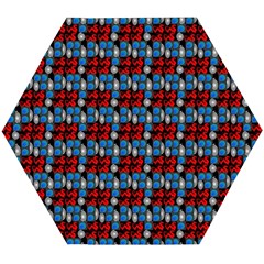 Red And Blue Wooden Puzzle Hexagon by Sparkle