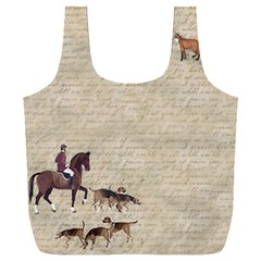 Foxhunt Horse And Hound Full Print Recycle Bag (xxxl) by Abe731