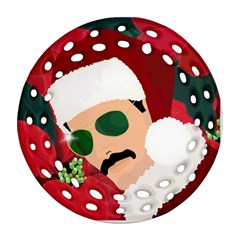 Mr  Bad Guy Santa Round Filigree Ornament (two Sides) by Satokina