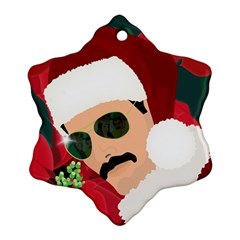 Mr  Bad Guy Santa For Tm Snowflake Ornament (two Sides) by Satokina