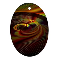 Fractal Illusion Oval Ornament (two Sides) by Sparkle