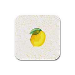 Illustration Sgraphic Lime Orange Rubber Square Coaster (4 Pack)  by HermanTelo