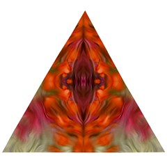 Landscape In A Colorful Structural Habitat Ornate Wooden Puzzle Triangle by pepitasart