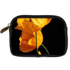 Yellow Poppies Digital Camera Leather Case by Audy