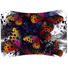 Butterfly Floral Pattern Velour Seat Head Rest Cushion by ArtsyWishy