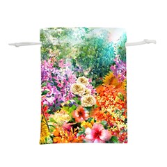 Forest Flowers  Lightweight Drawstring Pouch (l) by ArtsyWishy