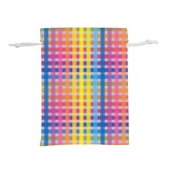 Digital Paper Stripes Rainbow Colors Lightweight Drawstring Pouch (m) by HermanTelo