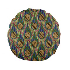 Tribal Background Boho Batik Standard 15  Premium Round Cushions by Alisyart