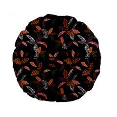 Animal Print Leaves Pattern Standard 15  Premium Round Cushions by designsbymallika