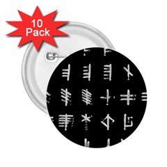 Ogham Rune Set Complete Inverted 2 25  Buttons (10 Pack)  by WetdryvacsLair
