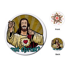Buddy Christ Playing Cards Single Design (round) by Valentinaart