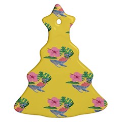 Floral Christmas Tree Ornament (two Sides) by Sparkle