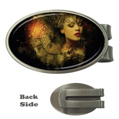 Surreal Steampunk Queen From Fonebook Money Clips (oval)  by 2853937