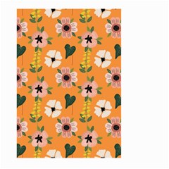 Flower Orange Pattern Floral Large Garden Flag (two Sides) by Dutashop
