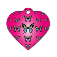 Butterfly Dog Tag Heart (one Side) by Dutashop