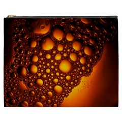 Bubbles Abstract Art Gold Golden Cosmetic Bag (xxxl) by Dutashop