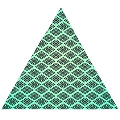 Pattern Texture Geometric Pattern Green Wooden Puzzle Triangle by Dutashop