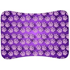 Pattern Texture Feet Dog Purple Velour Seat Head Rest Cushion by Dutashop