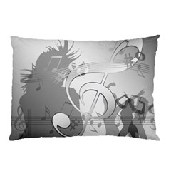 Dance Music Treble Clef Sound Girl Pillow Case (two Sides) by Dutashop