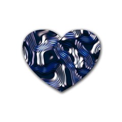 Structure Blue Background Heart Coaster (4 Pack)  by Dutashop