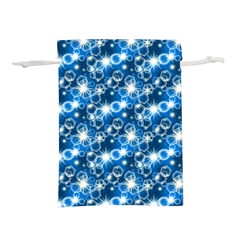 Star Hexagon Deep Blue Light Lightweight Drawstring Pouch (m) by Dutashop
