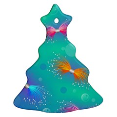 Non Seamless Pattern Blues Bright Christmas Tree Ornament (two Sides) by Dutashop