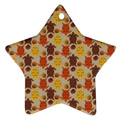 Sea Turtle Sea Life Pattern Star Ornament (two Sides) by Dutashop